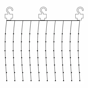 STAR TRADING Rideau lumineux LED Dew Drops, hauteur 100 cm^ Lumière De Noël
