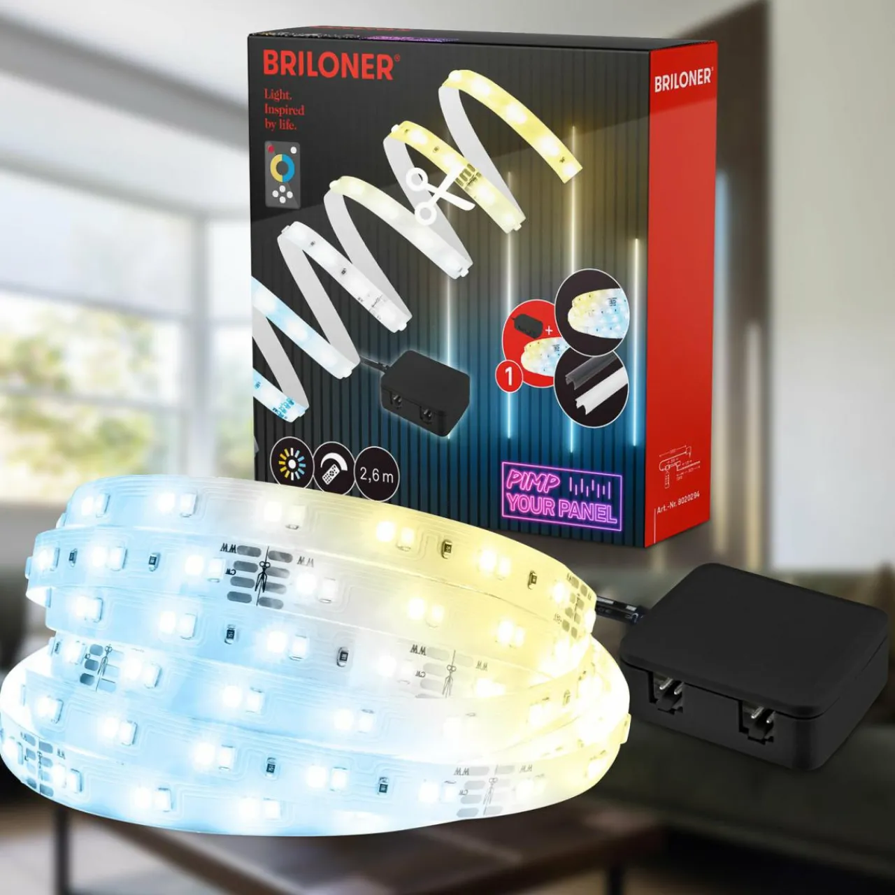ruban_led_pimp_your_panel_kit_de_dmarrage_cct_longueur__m_1.webp Briloner Ruban LED Pimp your panel, kit de démarrage, CCT, longueur 2,6 m^ Lampes Décoratives