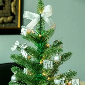 STAR TRADING Sapin de Noël LED au décor argenté^ Lumière De Noël