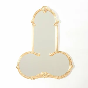 SELETTI miroir mural Liberty Man, hauteur 72 cm, verre, bois^ Meubles & Aménagements
