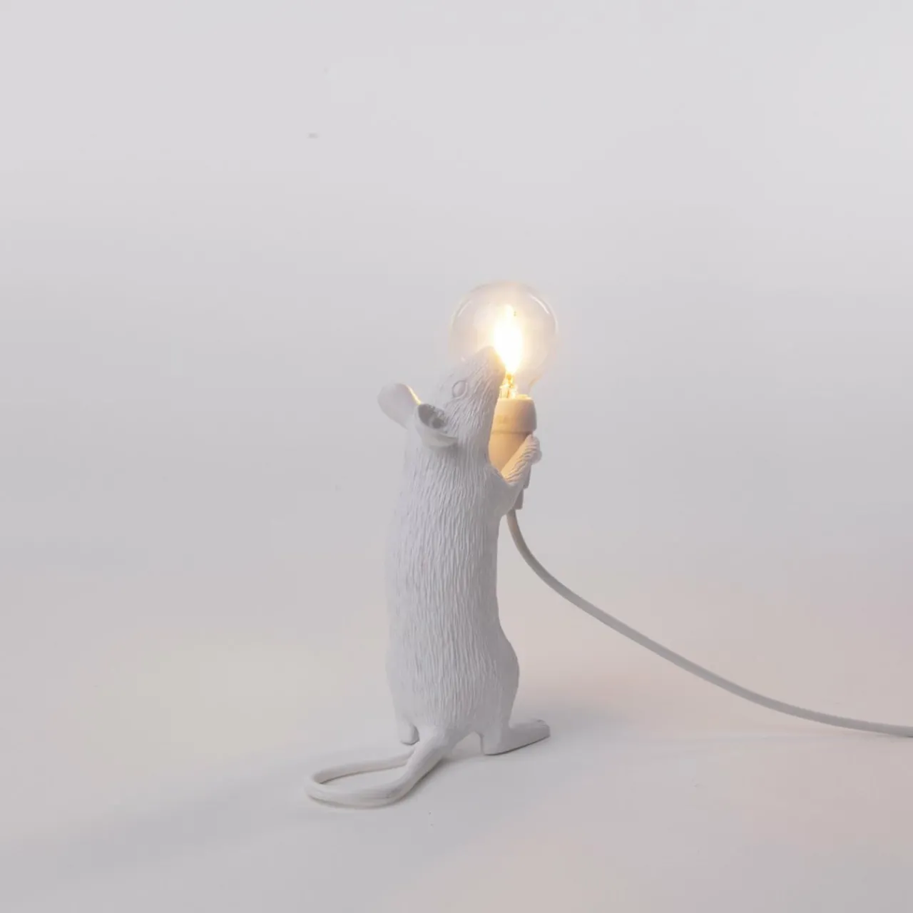 SELETTI Mouse Lamp Ampoule LED décorative USB debout blanc^ Lampes Décoratives