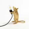 SELETTI Mouse Lamp Ampoule LED décorative USB debout or^ Lampes Décoratives