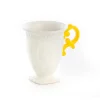 SELETTI Tasse I-Wares, blanc / jaune, 300 ml, porcelaine^ Meubles & Aménagements