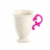 SELETTI Tasse I-Wares, blanc / rose, 300 ml, porcelaine^ Meubles & Aménagements