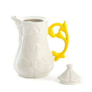 SELETTI Théière I-Wares, blanc / jaune, 1,2 litre, porcelaine^ Meubles & Aménagements
