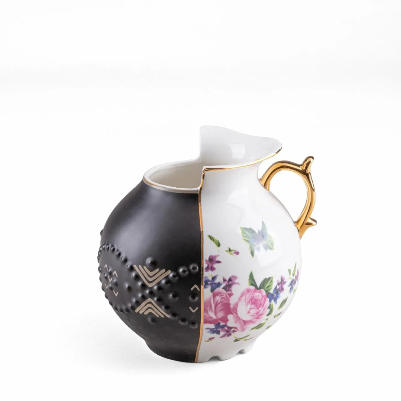 SELETTI Vase Hybrid Lfe, blanc / multicolore, Ø 19,5 cm, porcelaine^ Meubles & Aménagements
