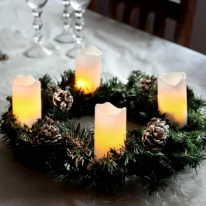 STAR TRADING Set de 4 bougies LED Candle, télécommande, blanc^ Lumière De Noël