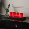 STAR TRADING Set de 4 bougies LED Candle, télécommande, rouge^ Lumière De Noël