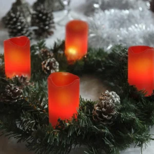 STAR TRADING Set de 4 bougies LED Candle, télécommande, rouge^ Lumière De Noël