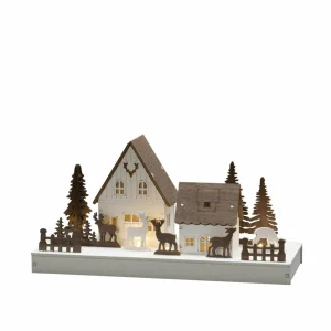 Konstsmide Christmas Silhouette LED maisons et rennes^ Lumière De Noël