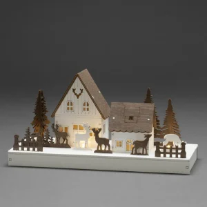Konstsmide Christmas Silhouette LED maisons et rennes^ Lumière De Noël