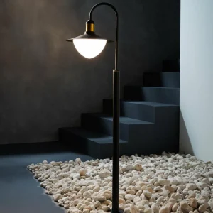 EGLO Sirmione - borne lumineuse avec abat-jour en verre^ Bornes Éclairage Extérieur