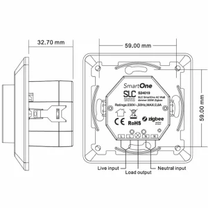 The Light Group SLC SmartOne AC variateur mural 250 W ZigBee^ Interrupteurs Connectés