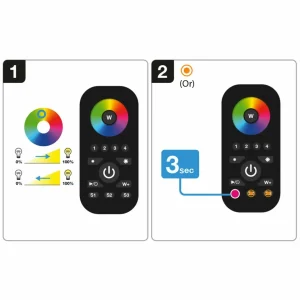 The Light Group SLC SmartOne ZigBee télécommande 4 canaux RVB RGBW^ Interrupteurs Connectés