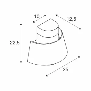 SLV Applique murale Photoni, noir, aluminium, largeur 25 cm^ Luminaires De Terrasse