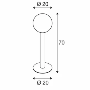 SLV Gloo Pure 70 Borne lumineuse, hauteur 70 cm^ Bornes Éclairage Extérieur
