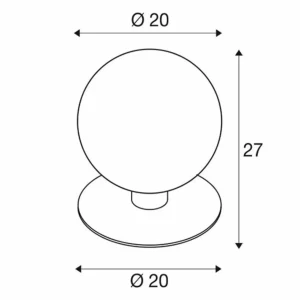 SLV Gloo Pure 27 luminaire pour socle, hauteur 27 cm^ Potelets Extérieurs