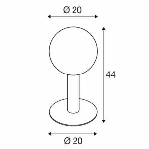 SLV Gloo Pure 44 luminaire pour socle, hauteur 44 cm^ Potelets Extérieurs
