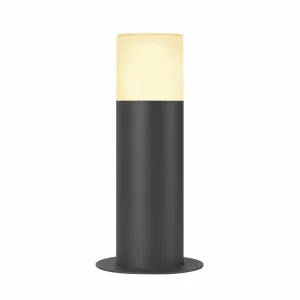 SLV Grafit Borne lumineuse anthracite Cylindre 30 cm^ Bornes Éclairage Extérieur