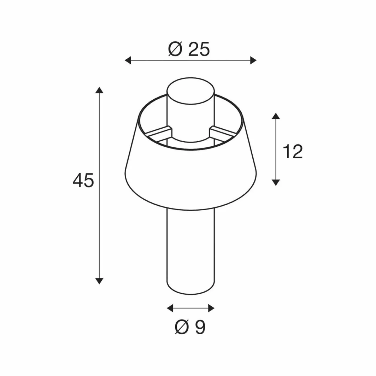 slv_lampe_pour_socle_photoni__noir_aluminium_hauteur__cm_0.webp SLV Lampe pour socle Photoni 45, noir, aluminium, hauteur 45 cm^ Potelets Extérieurs