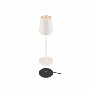 SLV Luminaire LED rechargeable Vinolina Two, blanc, aluminium, Ø 11 cm,^ Lampes Décoratives