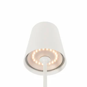 SLV Luminaire LED rechargeable Vinolina Two, blanc, aluminium, Ø 11 cm,^ Lampes Décoratives