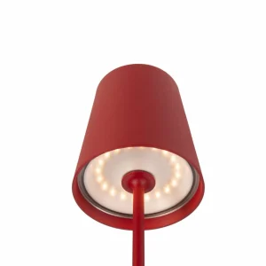 SLV Luminaire LED rechargeable Vinolina Two, rouge, aluminium, Ø 11 cm,^ Lampes Décoratives