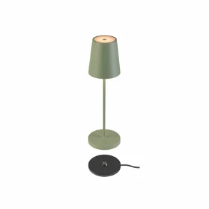 SLV Luminaire LED rechargeable Vinolina Two, vert, aluminium, Ø 11 cm, IP65^ Lampes Décoratives