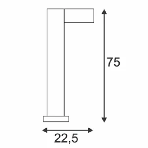 SLV Quadrasyl 75 - Borne lumineuse, gris^ Bornes Éclairage Extérieur