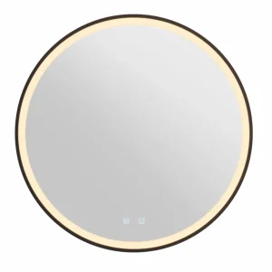 SLV Trukko LED miroir mural IP44 CCT noir Ø 80cm^ Meubles & Aménagements
