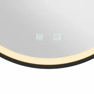 SLV Trukko LED miroir mural IP44 CCT noir Ø 61cm^ Meubles & Aménagements