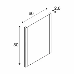 SLV Trukko miroir mural LED CCT angulaire 80x60 cm^ Meubles & Aménagements