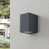 Lucande Spot d'extérieur Lavina gris foncé GU10 1 lampe^ Appliques Murales Extérieures