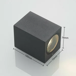 Lucande Spot d'extérieur Lavina gris foncé GU10 1 lampe^ Appliques Murales Extérieures