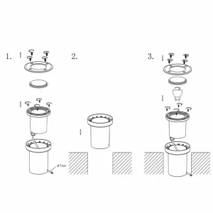 Lucande Spot encastré dans le sol Ava pratique^ Spots Encastrés Dans Le Sol D'Extérieur
