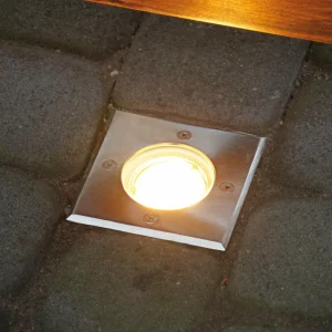 Heitronic Spot encastré dans le sol Potsdam, IP67, angulaire^ Spots Encastrés Dans Le Sol D'Extérieur