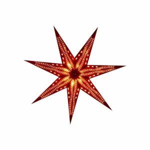 STERNTALER Samt étoile en papier, Ø 75 cm rouge^ Lumière De Noël