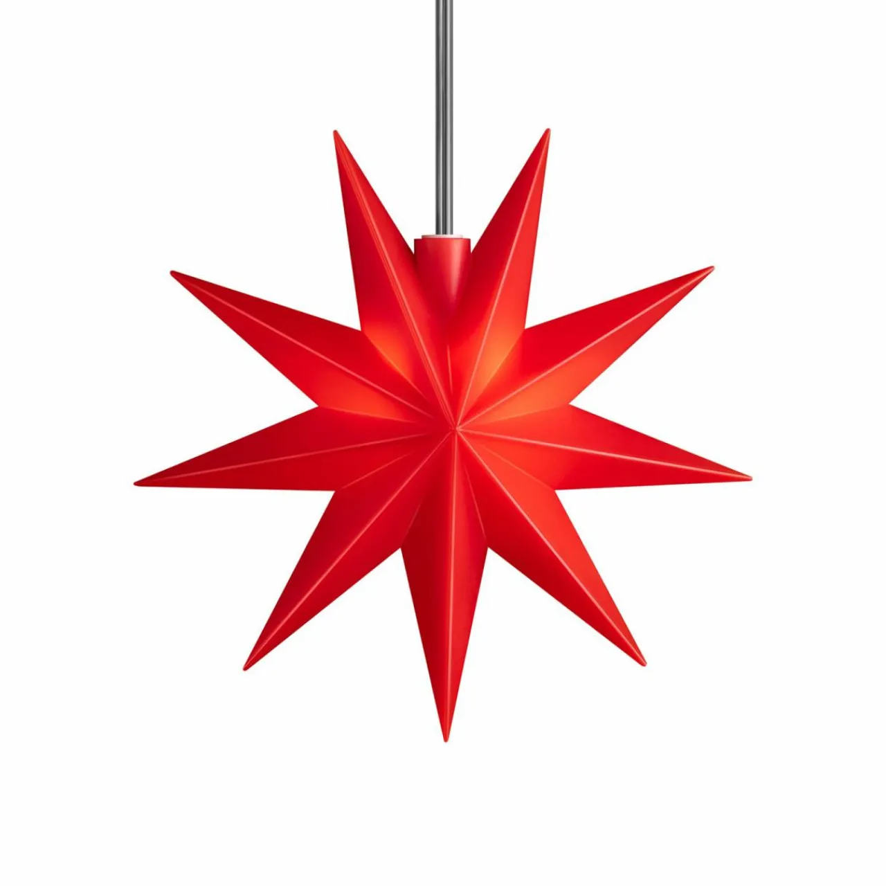 sterntaler_toile_led_branches_rouge_0.webp STERNTALER étoile LED 9 branches rouge^ Lumière De Noël