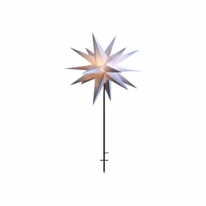 STERNTALER étoile LED IP44 pied Ø 100 cm blanc^ Lumière De Noël