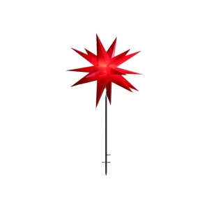 STERNTALER étoile LED IP44 pied Ø 100 cm rouge^ Lumière De Noël