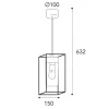 Moretti Luce Suspension Cubic³ 3368 laiton ancien/transparent^ Suspensions D'Extérieur
