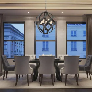 Quintiesse Suspension d'extérieur Blacksmith, Ø 66 cm, noir, à 5 lampes^ Suspensions D'Extérieur