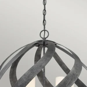 Quintiesse Suspension d'extérieur Blacksmith, Ø 66 cm, noir, à 5 lampes^ Suspensions D'Extérieur