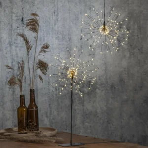 STAR TRADING Suspension LED Firework, noir, métal, Ø 26 cm, connecteur^ Lampes Décoratives