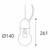 Moretti Luce Suspension 1951N laiton, verre arqué transparent^ Suspensions D'Extérieur