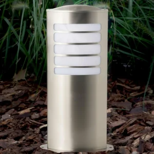 Brilliant Todd - une borne lumineuse ovale en inox^ Potelets Extérieurs