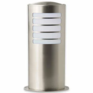 Brilliant Todd - une borne lumineuse ovale en inox^ Potelets Extérieurs