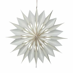 STAR TRADING Étoile déco Flinga papier blanc avec aimant, pile^ Lumière De Noël