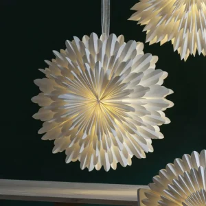 STAR TRADING Étoile déco Snow papier sans douille Ø70cm blanc^ Lumière De Noël
