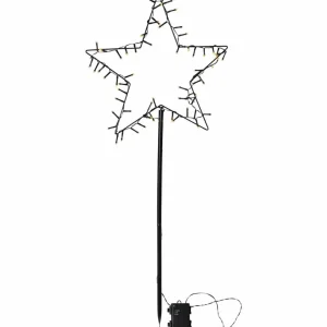 STAR TRADING Étoile décorative LED Spiky pour l’extérieur, pile^ Lumière De Noël